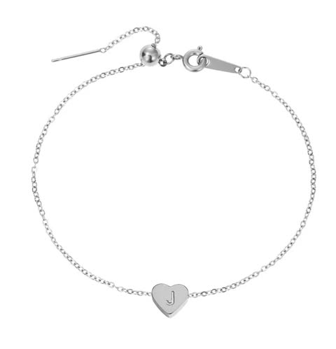 Armband Heart Simple i titan och stål, pläterat med 18K guld och även sliver