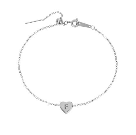 Armband Heart Simple i titan och stål, pläterat med 18K guld och även sliver