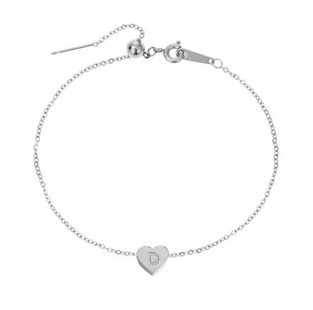 Armband Heart Simple i titan och stål, pläterat med 18K guld och även sliver