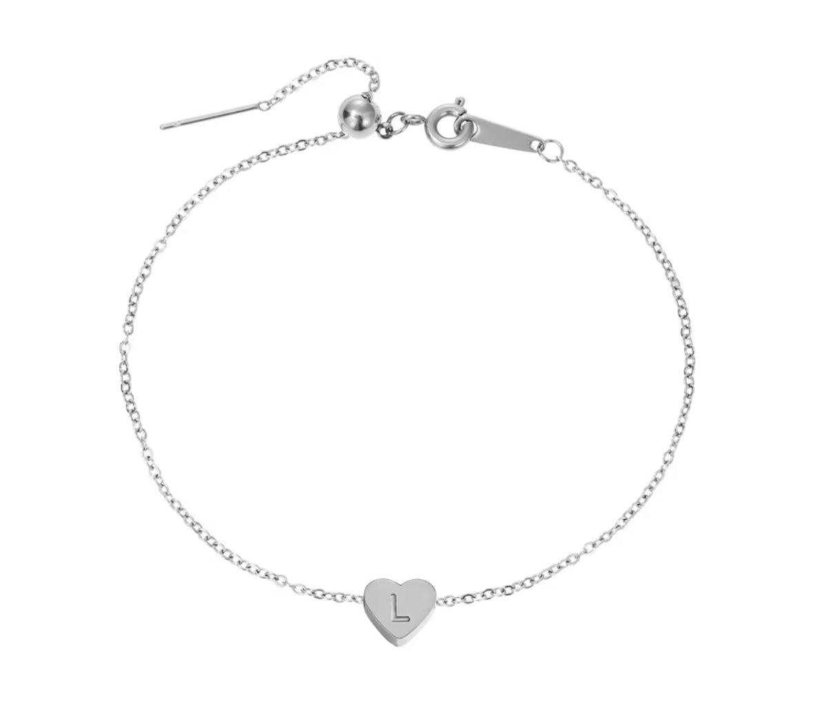 Armband Heart Simple i titan och stål, pläterat med 18K guld och även sliver